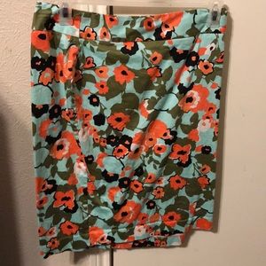 Floral pencil skirt